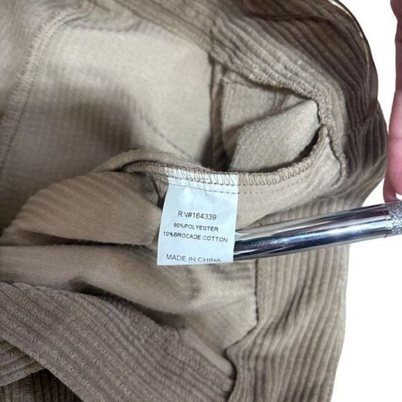 Petal & Pup Corduroy Pants Size 4 Talaren Cuffed High Waisted Crop Taupe - Picture 9 of 12